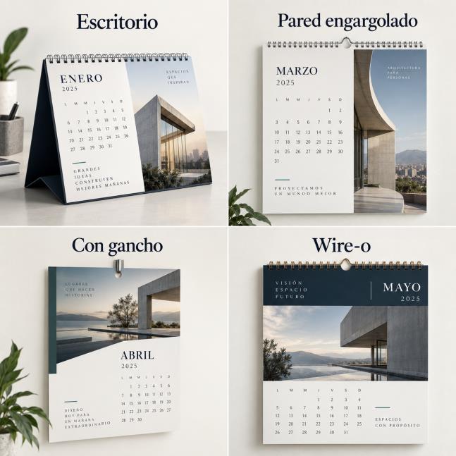 Calendarios corporativos de varios formatos